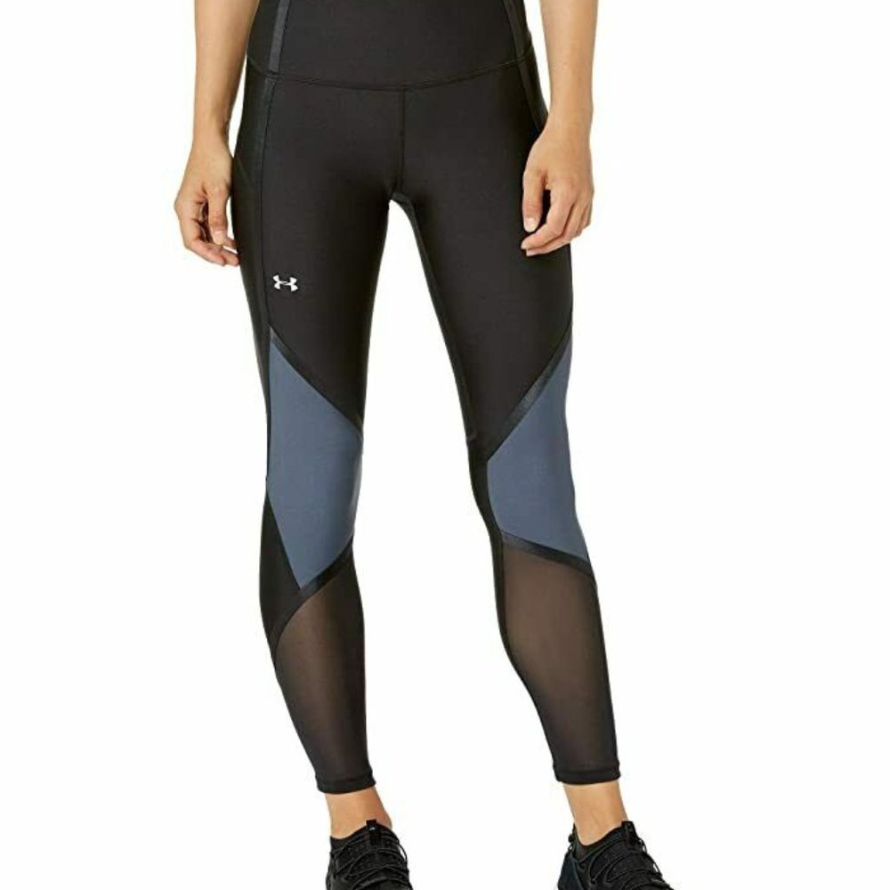 Under Armour Heatgear Black/Blue Leggings XS